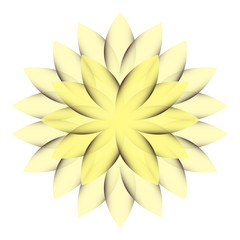 Yellow Wheel Flower transparent