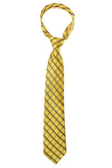 checked yellow tie