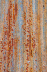 Rusted galvanized iron plate