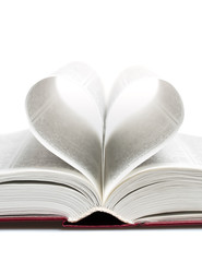 Heart in the form of sheets of the book