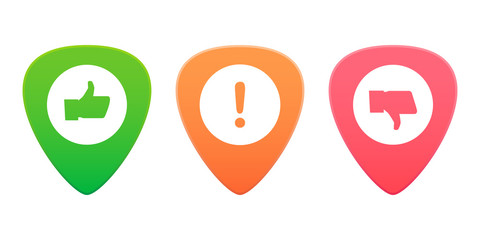 Guitar picks with survey icons