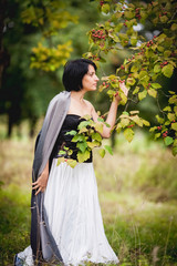 Portrait of woman in nature