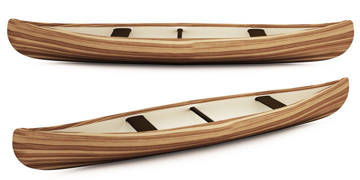 3d native indian canoe