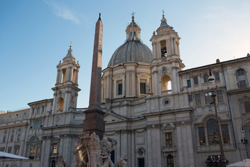 Fototapeta na wymiar Church at Piazza Navona