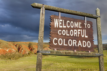 Obraz premium welcome to Colorado sign