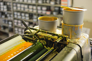offset printing machine detail