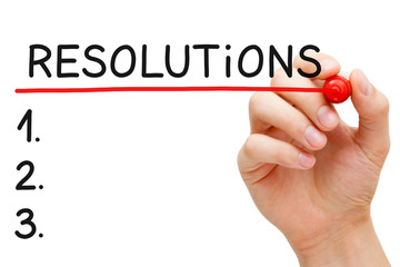 Empty Resolutions To Do List Isolated On White Background
