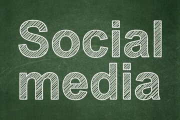 Social media concept: Social Media on chalkboard background