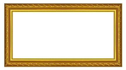 The old gold wooden frame