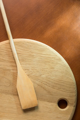 Serving scoop on table