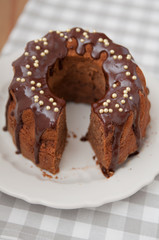 Fototapeta na wymiar Ciasto czekoladowe Bundt