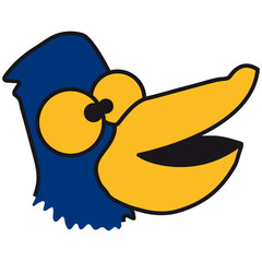 Funny Crazy Cartoon Bird Face