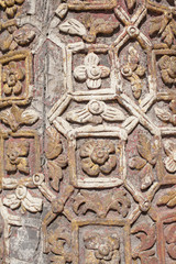 wood carve, Thai old magnificent leaf texture wood carving
