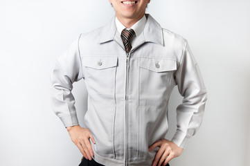 作業着を着た男性