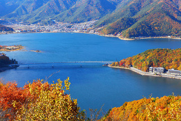 Lake kawaguchi in Japan