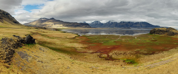 Iceland.  beautiful mountain landscape in Lonsoraefi mountains