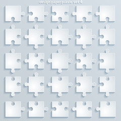 Naklejka premium Parts of paper puzzles.