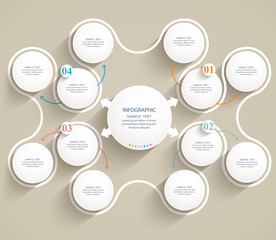 Abstract plane model elements of infographics.