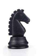 Chess figure a horse on the isolated white background