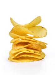 Potato chips isolated