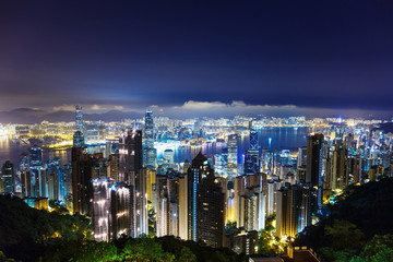 Obraz premium Hong Kong night