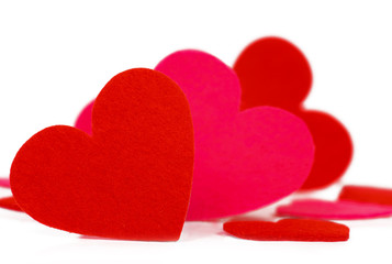 Fototapeta premium Many colored heart shapes