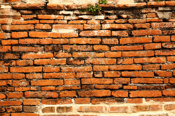 Old red brick wall