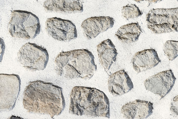 abstract part of an old fence of stone