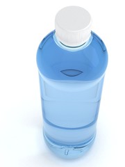 Bottles of water isolated on white background