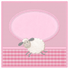 New baby girl invitation card