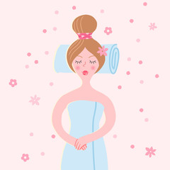 Girl relaxing in spa