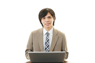 笑顔のビジネスマン