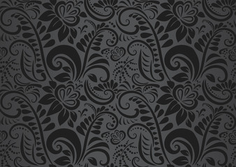 Retro floral wallpaper. Seamless