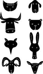 Funny animal heads