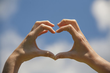 Heart shape hands