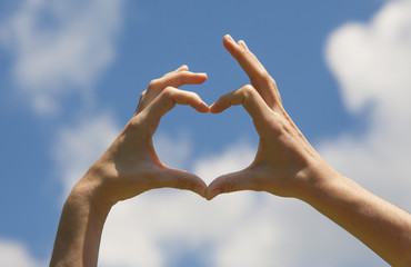 Heart shape hands