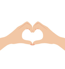 Female hands form a heart symbol vector illustration