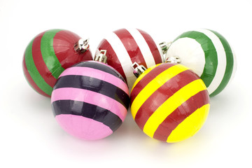 Modern Christmas balls.