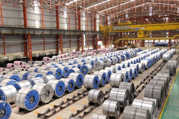 Steel Rolls in factory