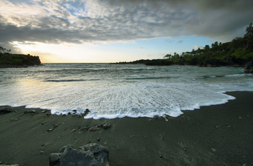 Black sand beach in Waianapanapa State park