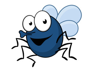 Flying fly insect with a proboscis
