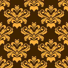 Damask style seamless pattern