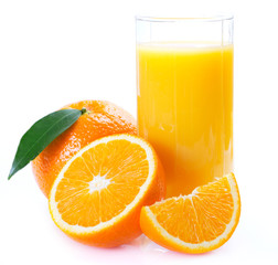 Fresh orange with juice