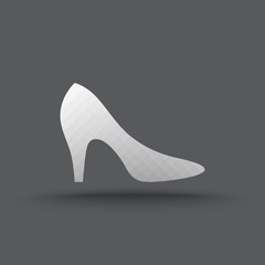 Vector of transparent high heel shoes icon