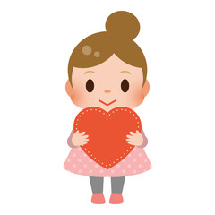 女の子　ハート