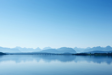 Remote view at the Atlantic Ocean Road, Norway.