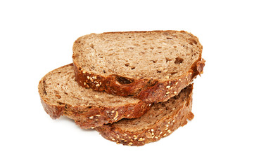 Fresh bread isolated, sliced ​​bread