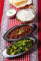 indisches Murgh Palak Curry Gericht