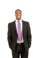 businessman, studio portrait, isolated on white background