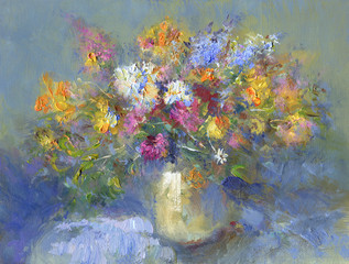 Obrazy  kwiaty malowanie kolorowe